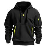 Ryatt – Herren-Kapuzenpullover aus Baumwolle – Schwarz