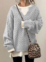 Gracia | Weicher Langarm-Pullover mit femininer Passform – grau