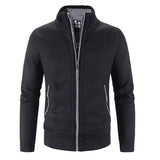 Enrich - gestrickte fleecejacke aus baumwolle – Schwarz