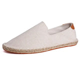 Arden™ Unisex Espadrille Beige – Bequeme Leinenslipper mit Handgenähter Juteschnur – Weiß