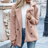 Nela - Teddyjacke kurz und kuschelig warm – Rosa