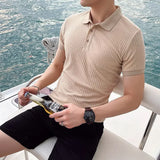 Alexander | Spitzer Kragen Slim-Fit Poloshirt – Apricot