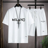 Milano Italy™ Set mit Street Stil und Minimal Print – Weiß