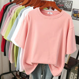 Rhoswen – Übergroßes Baumwoll-T-Shirt – Rosa