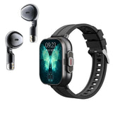 D8 TWS 2-in-1 Smartwatch mit Bluetooth Headset und Gesundheitsüberwachung für Männer und Frauen – Silikonband