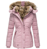 Odina - winterjacke mit kapuze – Rosa