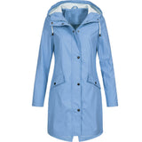 Stylische Regenjacke für Damen | Wasserdicht – Hellblau
