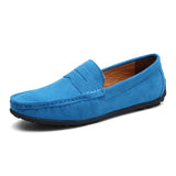 Hudson™ Penny Loafer Mokassin aus Weichem PU-Leder mit Klassischem Penny-Riemen - Slip-On Design – Blau