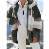 Damen Fleece Jacke | Mit Kapuze – Armeegrün