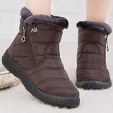 Damen Winter-Schneestiefel | Lässig – Braun