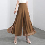 Riviera Eleganz™ Weite Hose mit Überwurf – Camel