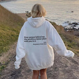 Warmer Unisex-Kapuzenpullover mit Aufdruck | Langarm – Weiß