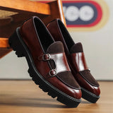 Aharon - Atmungsaktiver Loafer Aus Echtem Leder – Rot