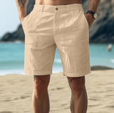 Lässige Herren Leinen Shorts für entspannte Sommertage – Khaki