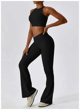 Sportedly Hohe Taille Leggings Für Frauen Mit Push-Up Fitness-Sport-BH Für Ideale Trainingsoutfits – Schwarz