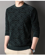 Herren Pullover mit Rundhalsausschnitt - MIKE – Grün
