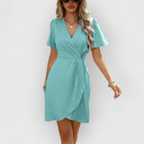 Ciara | Damenkleid mit elegantem Schnitt – Hellblau