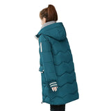 Lange gefütterte jacke für damen – dorothee – Blau