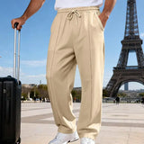 Johan™ Premium-Strickhose mit elastischem Bund und verstellbarem Kordelzug – Beige