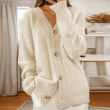 Éloise | Kabelstrick-Cardigan – Beige