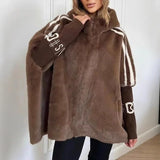 WinterFlausch™ - Jacke aus Ultraweichem Plüsch mit Kapuze und Oversize-Design / Die Perfekte Balance Zwischen Komfort und Stil in Diesem Winter! – Kaffee