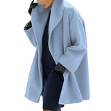 Damen-Wintermantel mit strukturdesign | Schnittdesign – Blau