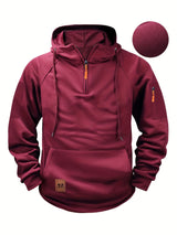 Hoodie Herren Warm Mit Kapuze | Casual & Funktional – Tiefrot