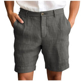 Fotis - Elegantes Leinen Kurzhosen – Grau