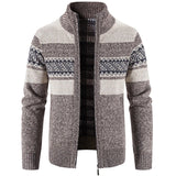 Gabriel | Zip-Up Vintage Cardigan – Braun