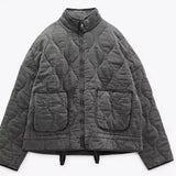 Zara™ - Vintage Steppjacke – Dunkelgrau