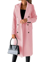 Meridel – eleganterer langer mantel – Rosa
