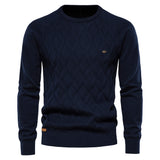 Herren-Strickpullover – Marineblau