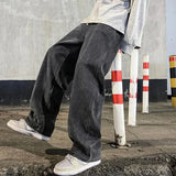 Baggy Jeans für Herren | Lässige Straßenkleidung – Schwarzgrau