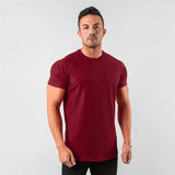 Herren Atmungsaktiv Sportlich T-Shirt | Kurzarm – Bordeaux