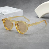 Spectralux – Stilvolle Sonnenbrille Mit Rundem Rahmen – Gelb