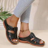 Francesca | Konturiertes Fußbett Orthopädisch Sandalen – Schwarz