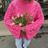 Tjaya | Vintage Gestrickter pullover – Rot