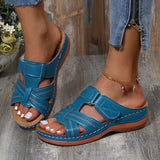 Francesca | Konturiertes Fußbett Orthopädisch Sandalen – Himmelblau