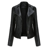 Bikerjacke Damen mit Reißverschluss | schmal für verschiedene Outfits – Schwarz