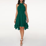 Patricia - Damen Mini mit Trägern und Volants – Grün