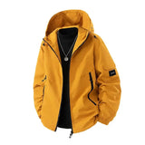 Herren Winter Skijacke mit Kapuze | Übergröß – Gelb