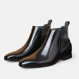 Faustino™ | Elegante Herren-Stiefeletten aus hochwertigem Kunstleder – Schwarz