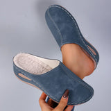 Anni™ - Orthopädische Hausschuhe aus Fleece – Blau
