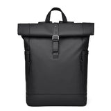 Herren Groß Reise Rucksack | Rolltop – Einfach Schwarz