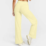 Neria | Gerade Yoga Hose – Cremefarben Gelb