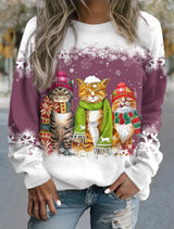 Arleth - Pullover mit Weihnachtsmotiv – Dunkelrosa