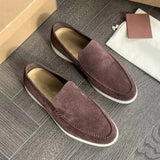 Herren-Halbschuhe ohne Verschluss | klassischer Schnitt – Dunkelbraun