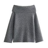 Xenia – schulterfreies, stylisches damen-top – Grau
