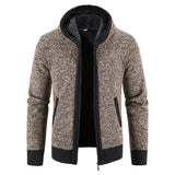 Julian | Vintage Cardigan mit Reißverschluss – Kaffee