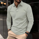 Ralph | Lässiges Langarm-Polo – Grau